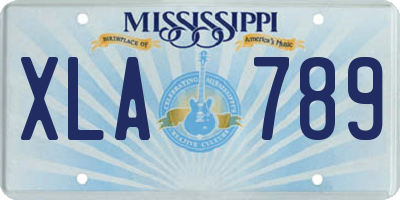 MS license plate XLA789