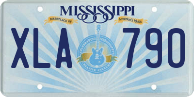MS license plate XLA790