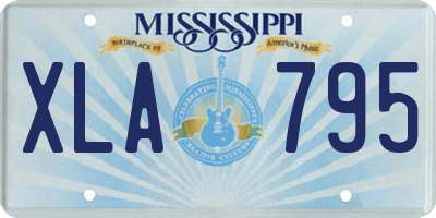 MS license plate XLA795