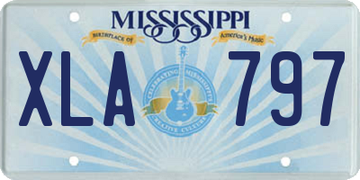 MS license plate XLA797