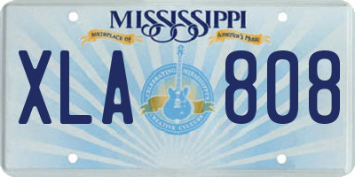 MS license plate XLA808