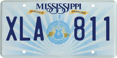 MS license plate XLA811