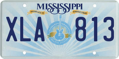 MS license plate XLA813