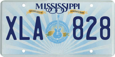 MS license plate XLA828