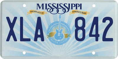MS license plate XLA842
