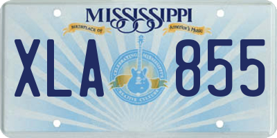 MS license plate XLA855