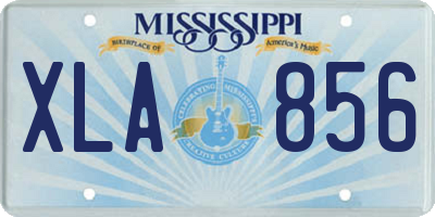 MS license plate XLA856
