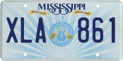 MS license plate XLA861