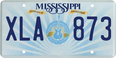 MS license plate XLA873