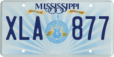 MS license plate XLA877