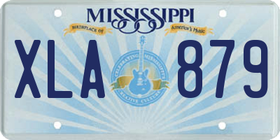MS license plate XLA879