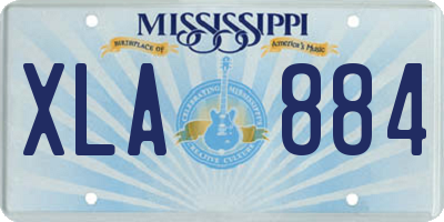 MS license plate XLA884