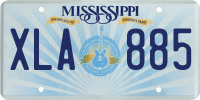 MS license plate XLA885