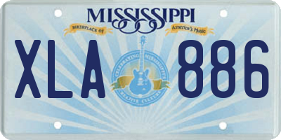 MS license plate XLA886
