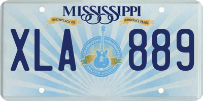 MS license plate XLA889