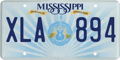 MS license plate XLA894