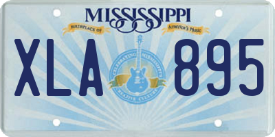 MS license plate XLA895