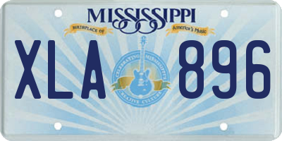 MS license plate XLA896