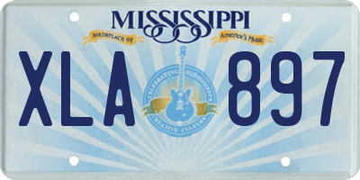 MS license plate XLA897