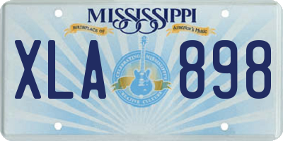 MS license plate XLA898