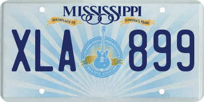 MS license plate XLA899