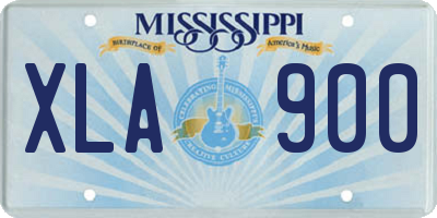 MS license plate XLA900