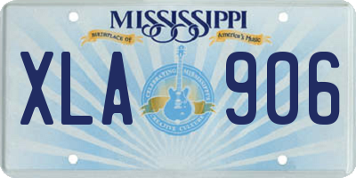 MS license plate XLA906