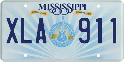 MS license plate XLA911