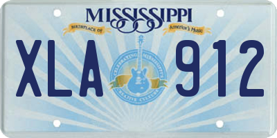 MS license plate XLA912