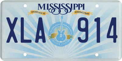 MS license plate XLA914