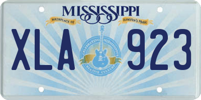 MS license plate XLA923