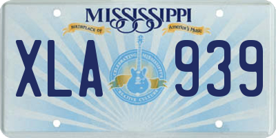 MS license plate XLA939