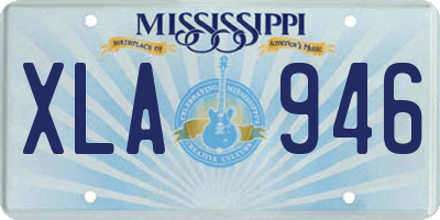MS license plate XLA946