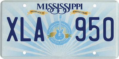 MS license plate XLA950