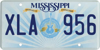 MS license plate XLA956