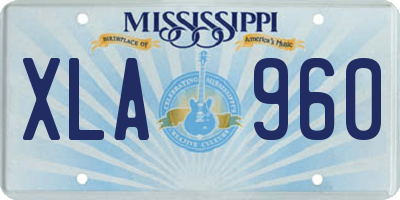 MS license plate XLA960