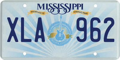 MS license plate XLA962