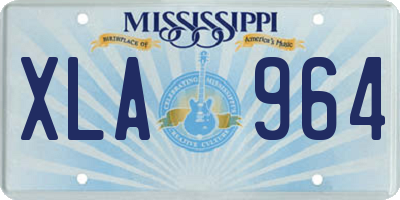 MS license plate XLA964