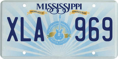 MS license plate XLA969