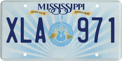 MS license plate XLA971