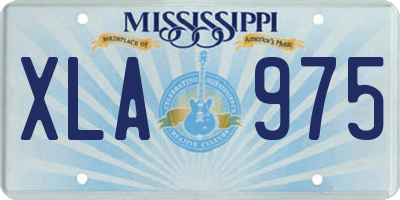 MS license plate XLA975