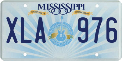 MS license plate XLA976