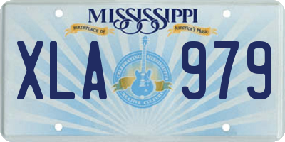 MS license plate XLA979
