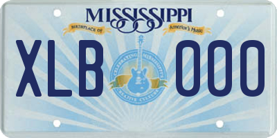 MS license plate XLB000