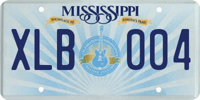 MS license plate XLB004