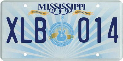 MS license plate XLB014