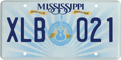 MS license plate XLB021
