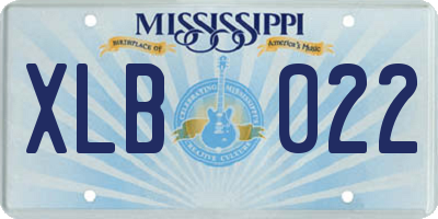 MS license plate XLB022