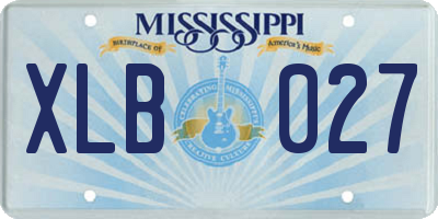 MS license plate XLB027