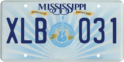 MS license plate XLB031